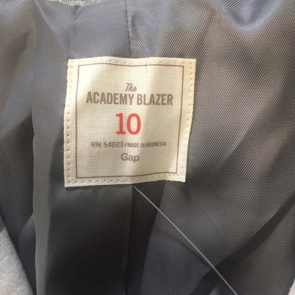 GAP Academy Gray Striped Blazer Jacket 10 - Picture 6 of 8